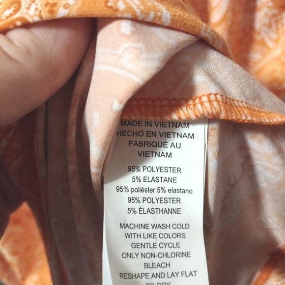 Michael Kors NWT Beautiful Orange and Cream Paisley Dress - Picture 3 of 7